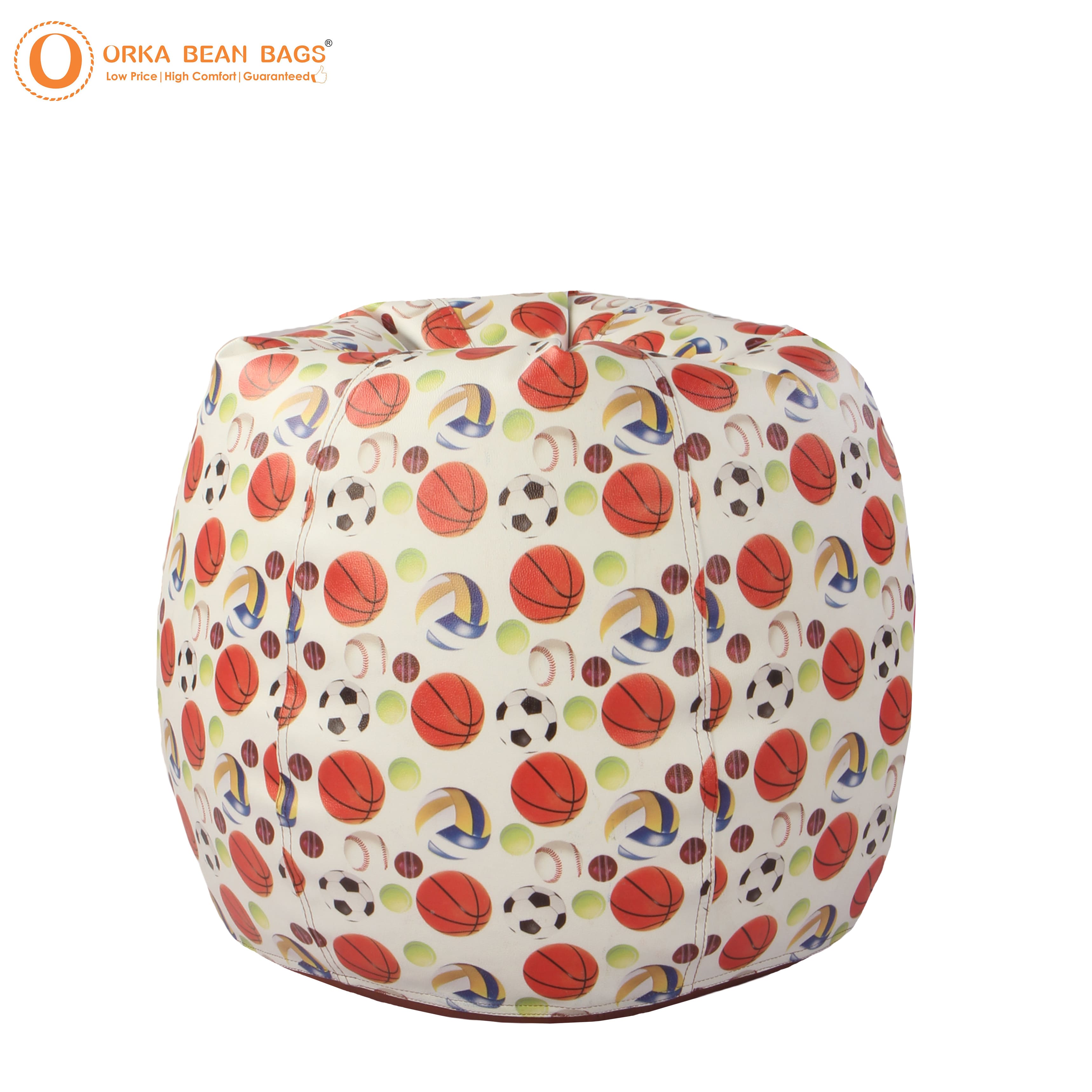 Orka Digital Printed Sport Ball Theme XXXL Bean Bag Filled With Beans